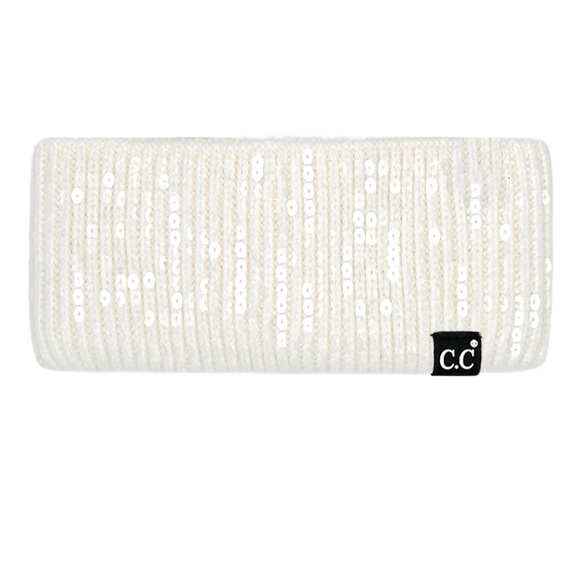 Ivory Sequin Head wrap - Picture 1 of 2